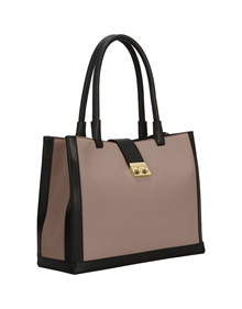 Tote bag in synthetic Riva material with leather trimming VIEW ALL
