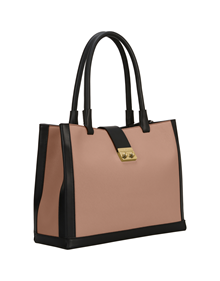 Tote bag in synthetic Riva material with leather trimming VIEW ALL