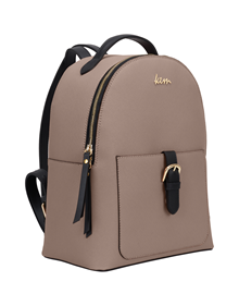 Backpack in synthetic Riva material with leather trimming VIEW ALL