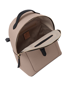 Backpack in synthetic Riva material with leather trimming VIEW ALL