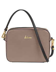 Cross body bag in synthetic Riva material with leather trimming VIEW ALL