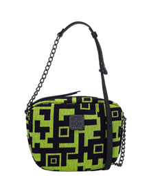 Crossbody bag in Enigma fabric material with leather trimming VIEW ALL
