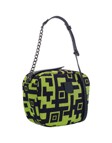 Crossbody bag in Enigma fabric material with leather trimming VIEW ALL