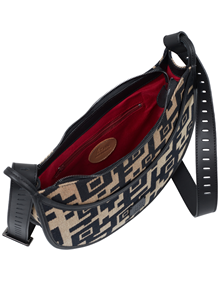 Erato shoulder bag in Εnigma fabric material with leather trimming VIEW ALL