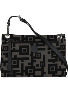Dione crossbody bag in Enigma fabric material with leather trimming VIEW ALL